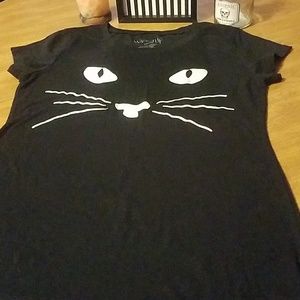 Glow in the dark cat shirt